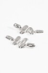 Caravanas largas metallic plateado
