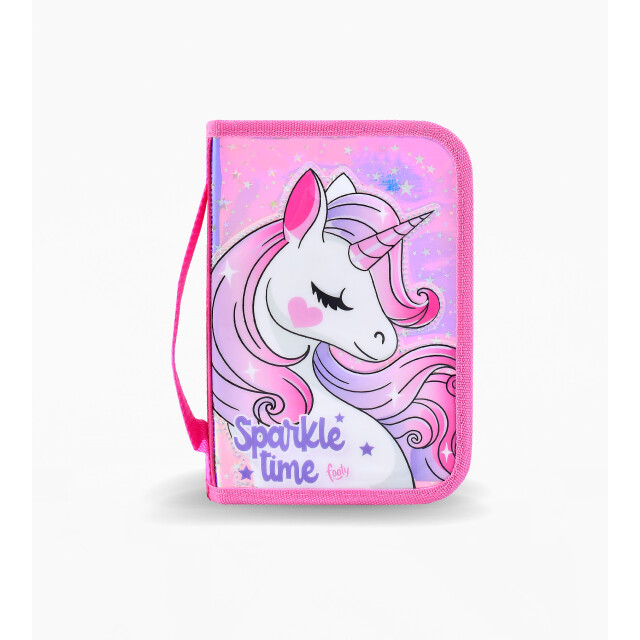 Cartuchera Footy Unicornio Sparkle Time Rosa - Fucsia