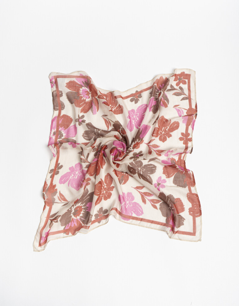 Pañuelos Raso NV Flores Pañuelo De Raso Floral - Combinacion Multicolor