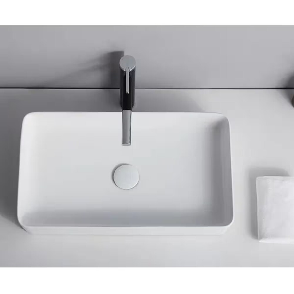 Bacha de apoyo rectangular 61 x 35 cm blanca Brillante Dmc Bacha De Apoyo Rectangular 61 X 35 Cm Blanca Brillante Dmc