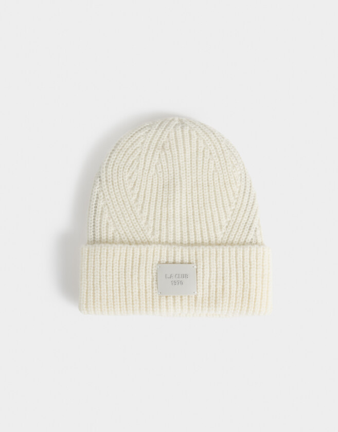 Gorro Clasico Gorro Tejido Texturado - Blanco Crudo