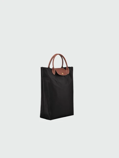 Longchamp - Cartera Tote plegable, de nylon y asa corta, Le pliage M Negro
