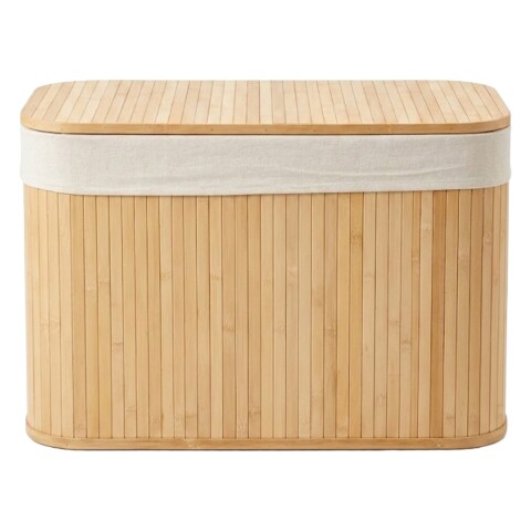 BAUL RECT BAMBU/TEJIDO C/TAPA 75.5X38.5X42.5CM Unica