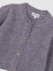 Chaqueta De Punto Botones Madera Gris Medio Melange