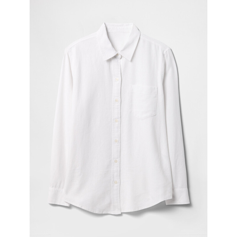 V-LINEN EASY SHIRT - BEACHY OPTIC WHITE 2