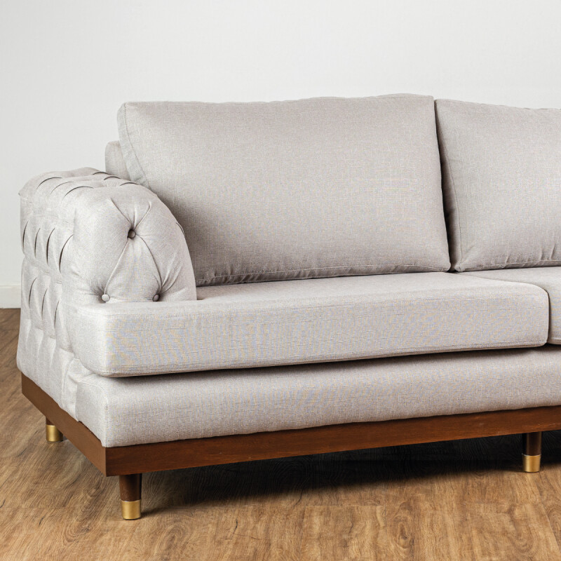 (CD) SOFA FLORENCIA CON CAPITONE 3C - CREMA 305540 Unica