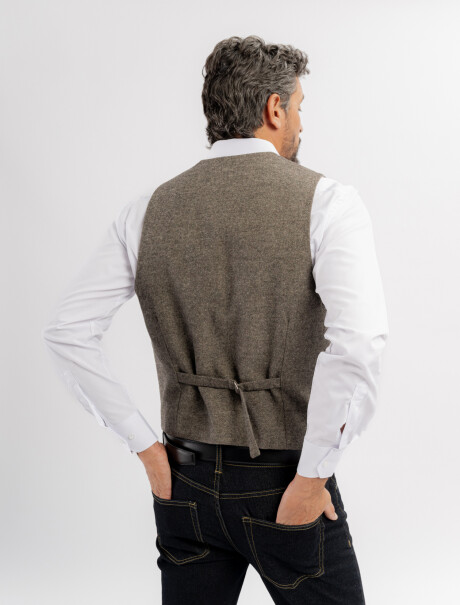 Chaleco paño marron-D1