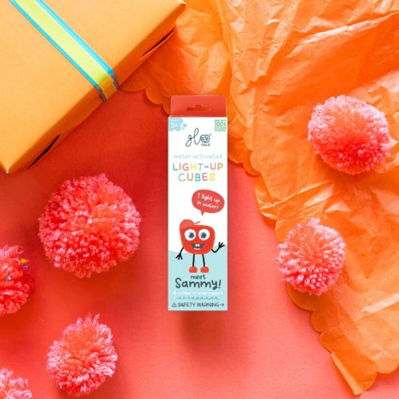 Seet 4 cubos Glo Pals Iluminados Activados por agua Rojo