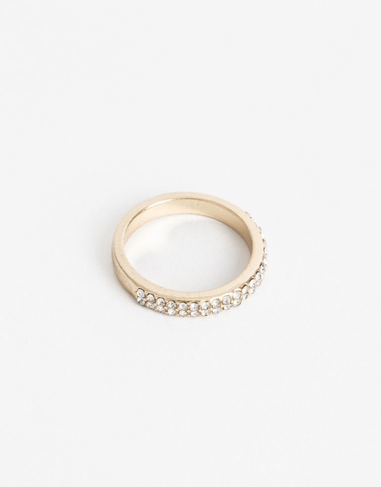 Anillos Chicos Special Price Anillo Metal Strass - Dorado