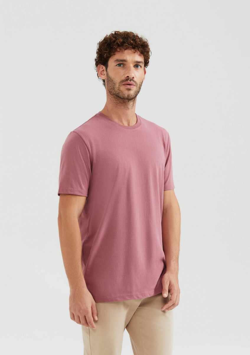 CAMISETAS BÁSICAS REGULAR WORLD - ROSA 