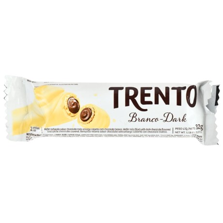 Barquillo relleno Trento 32g (2u) choco blanco Barquillo relleno Trento 32g (2u) choco blanco