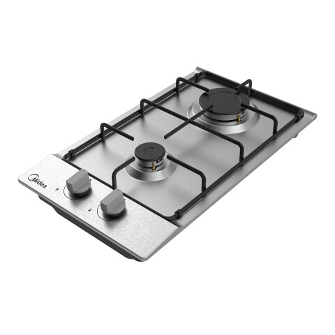 Anafe a gas Inox 2 hornallas Midea MG30SB005MN2B Anafe a gas Inox 2 hornallas Midea MG30SB005MN2B