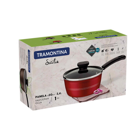 Olla con tapa Ø 20cm. - 2.4 lt. "SICILIA" -TRAMONTINA TR6140