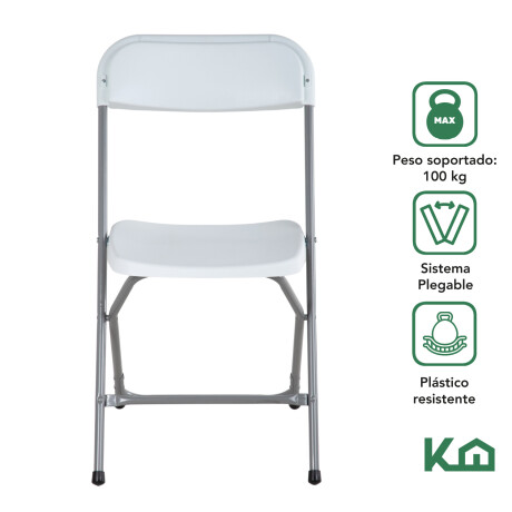 Set por 6 Silla Plastico Reforzada Plegable Eventos Jardin Set por 6 Silla Plastico Reforzada Plegable Eventos Jardin