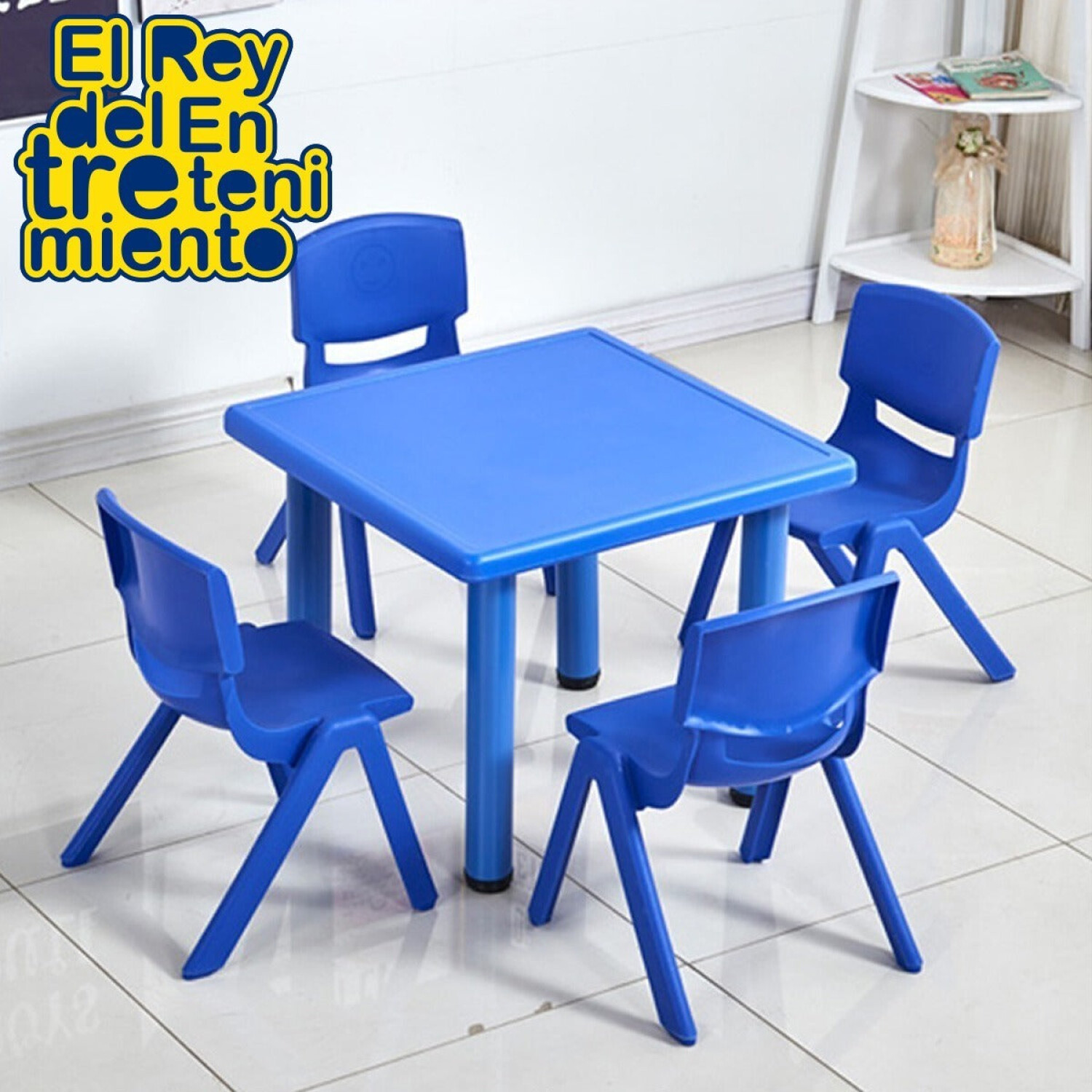 Silla de mesa de plástico infantil, mesas y sillas de plástico