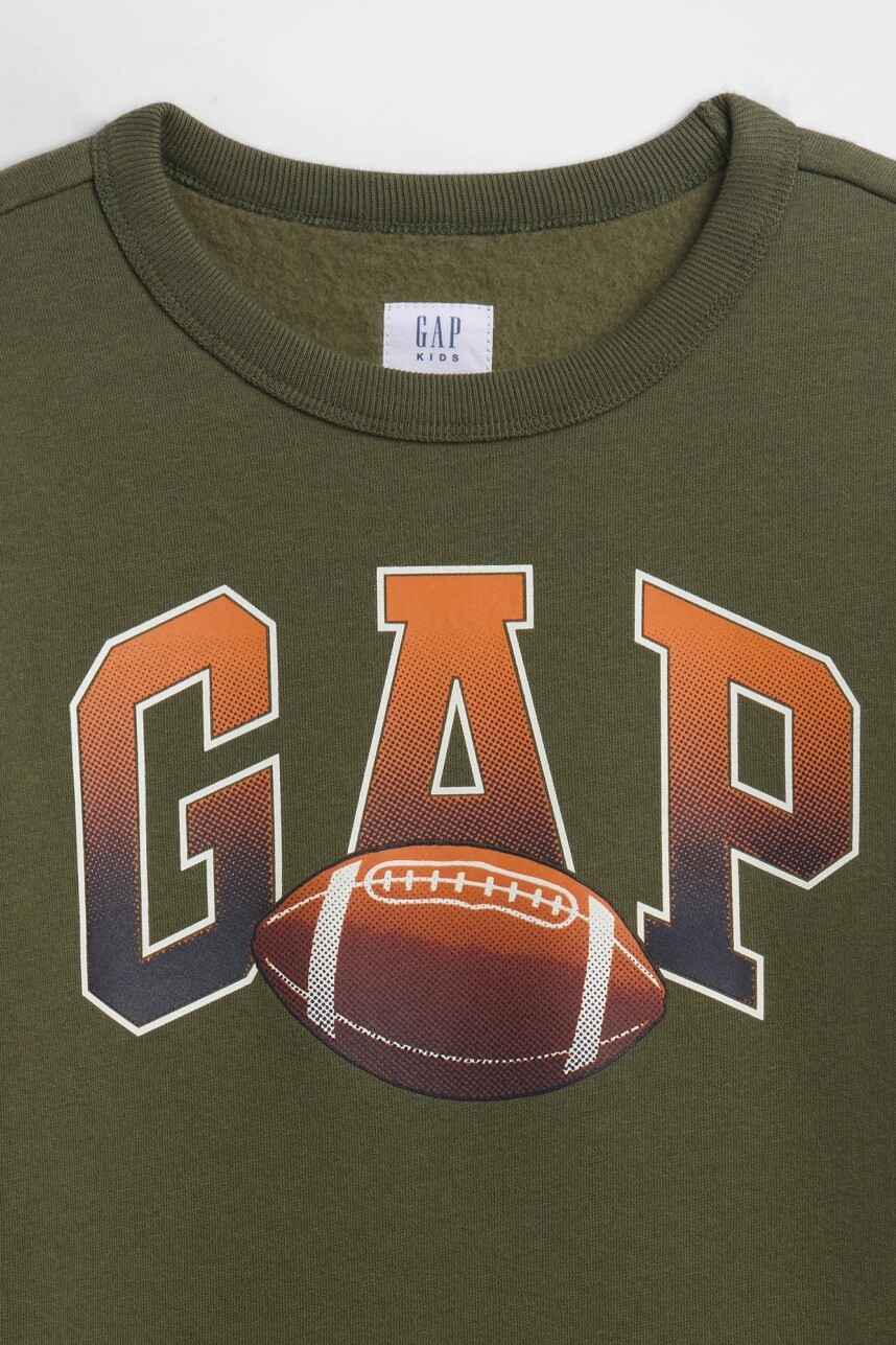 Buzo Deportivo Logo Gap Niño Army Jacket Green