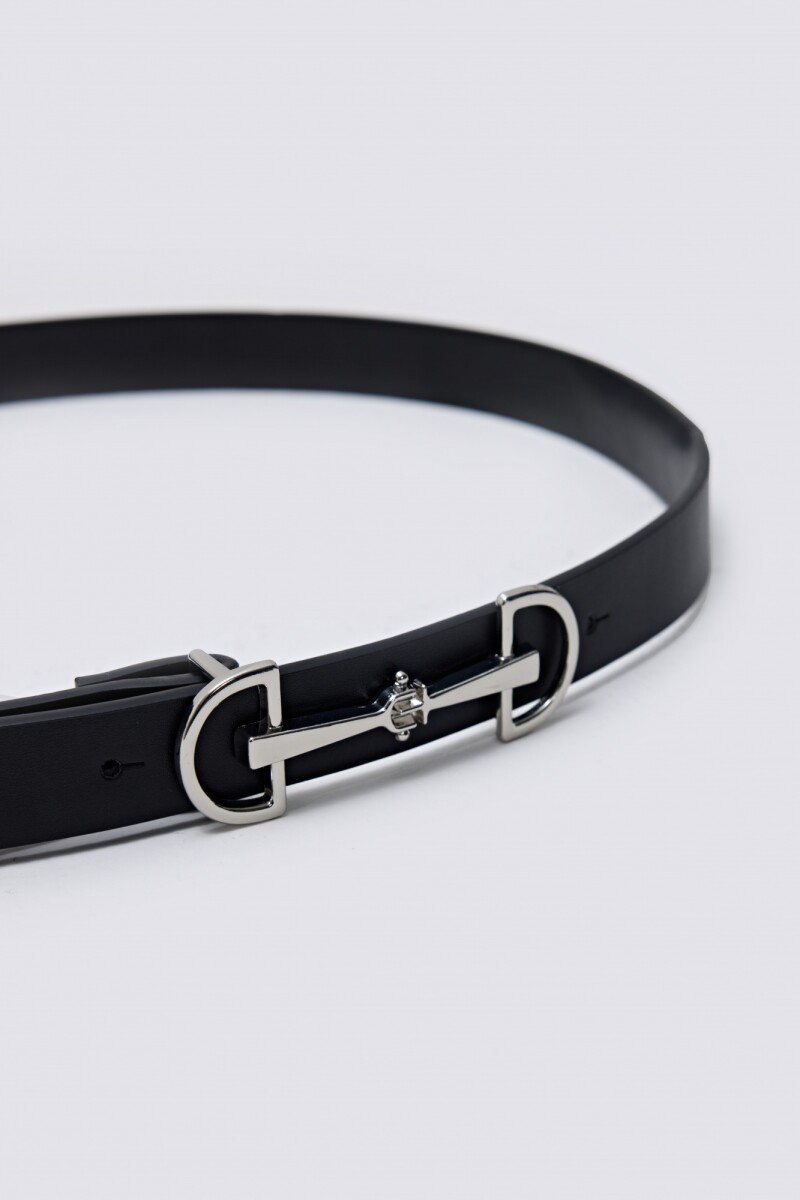 Cinturón doble hebilla negro