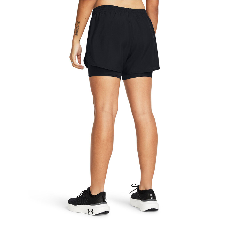 SHORTS UNDER ARMOUR FLY BY 2-IN-1 de Mujer - 1382440-001 Negro