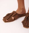 Zueco Barro Choco Gamuza