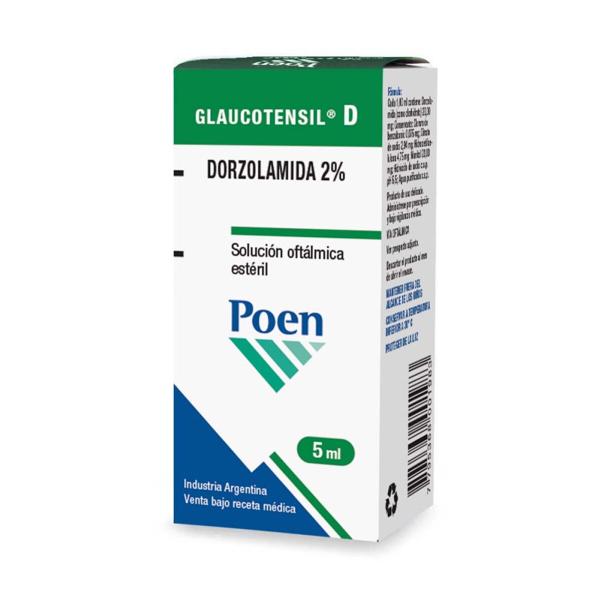 GLAUCOTENSIL D 2% X5ML 