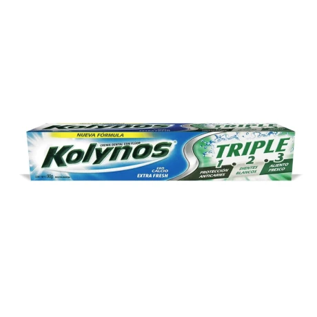 Crema Dental KOLYNOS Triple Frescura 90grs Crema Dental KOLYNOS Triple Frescura 90grs