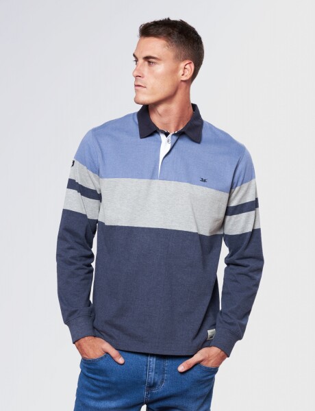 REMERA POLO RAYADA Denim
