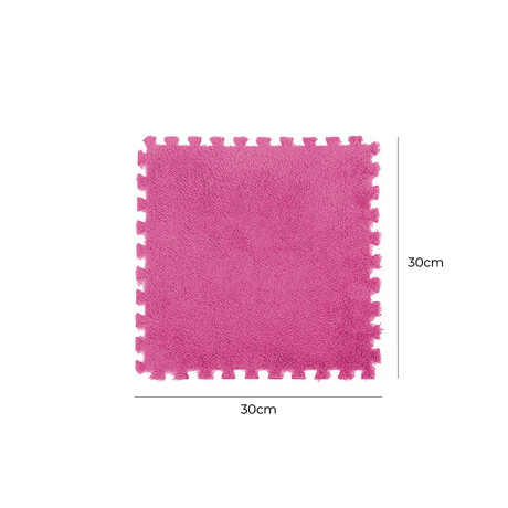 Set X20 Tatami Alfombra Suave Plush Piso Encastrable Rosa