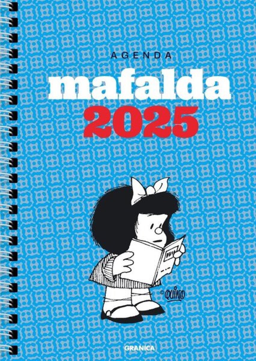AGENDA MAFALDA 2025 AZUL ANILLADA 