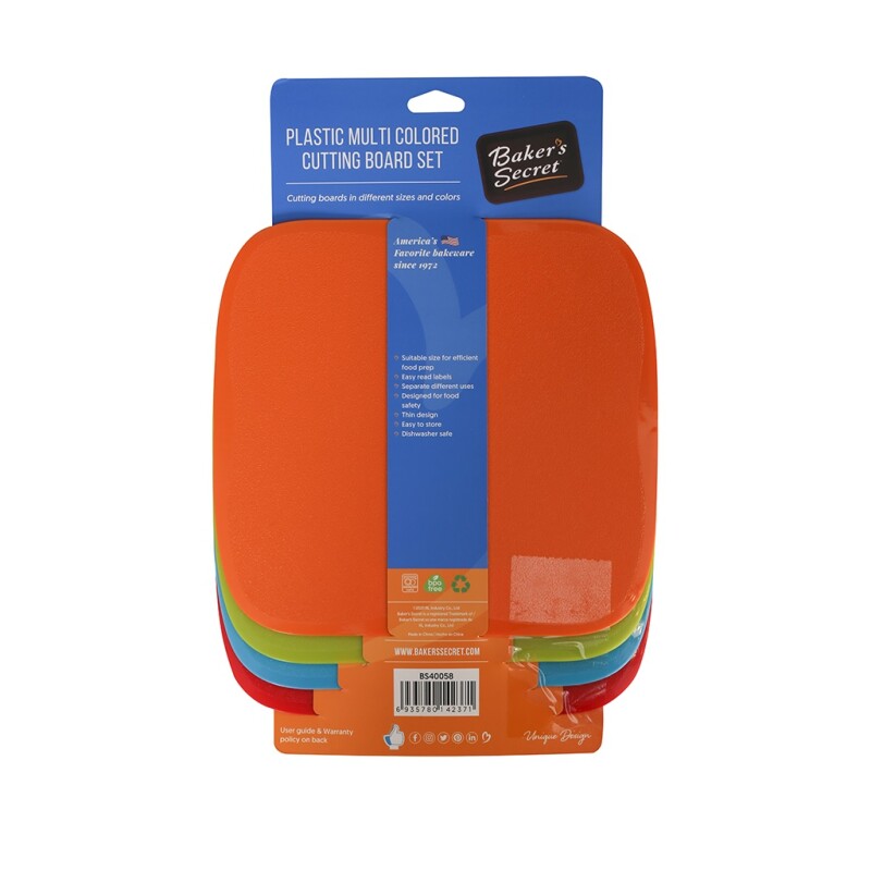 SET 4 TABLAS 20X20CM PP SURTIDO SET 4 TABLAS 20X20CM PP SURTIDO