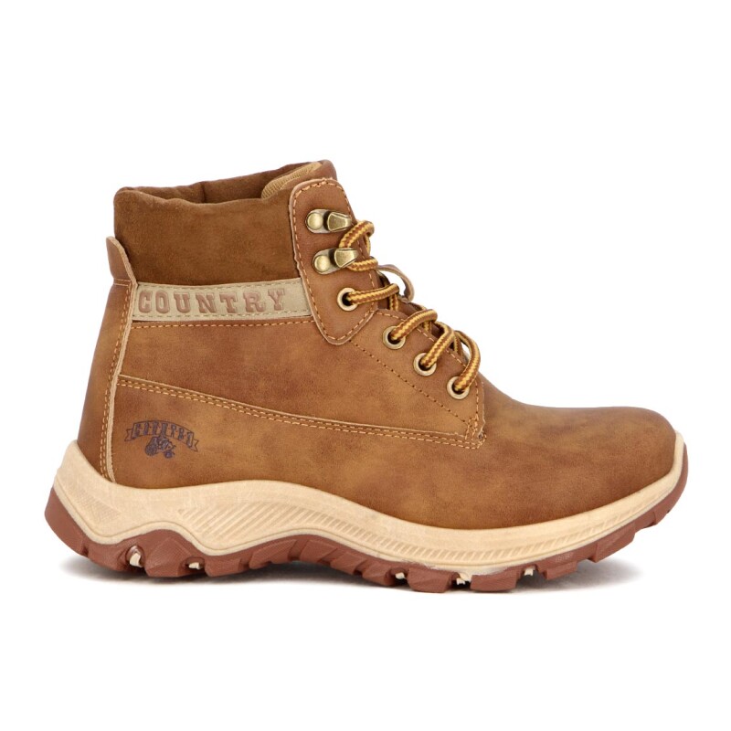 Country Bota Peak De Dama Acordonada Marron Claro Macri Country Bota Peak De Dama Acordonada Marron Claro Macri
