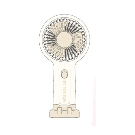 Ventilador mini con soporte amarillo