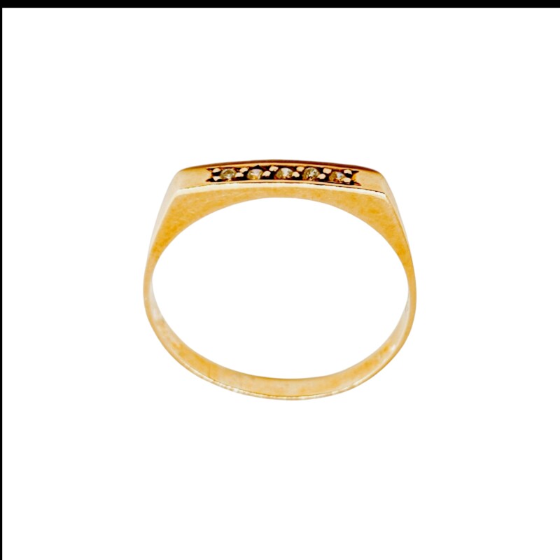 Anillo Sin Fin-Oro bajo-Piedra zirconia-AN8001 conpiedra