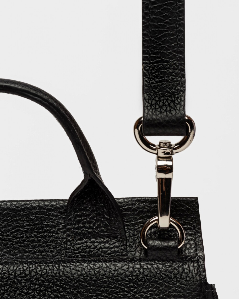 Bandolera Catalana En Cuero Graneado Negro