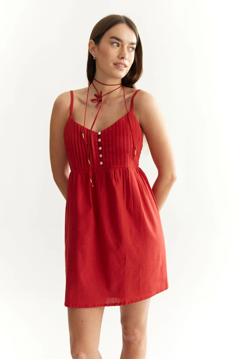 Vestido Oasis  rojo m