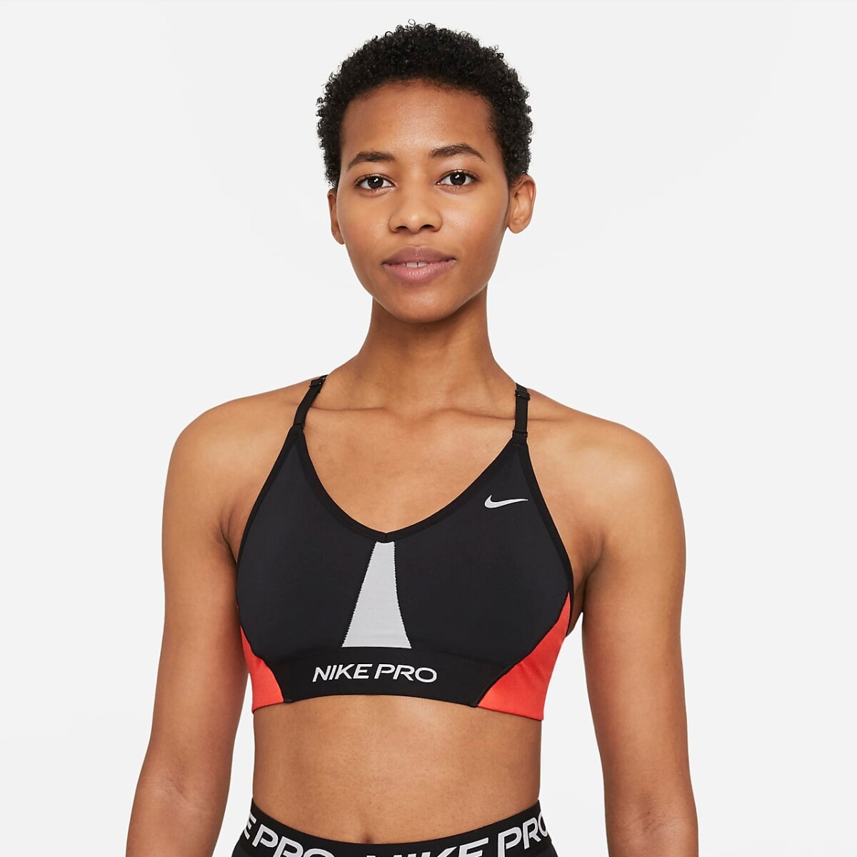 Top Nike dama training PRO CLN BLACK/WHITE - S/C 