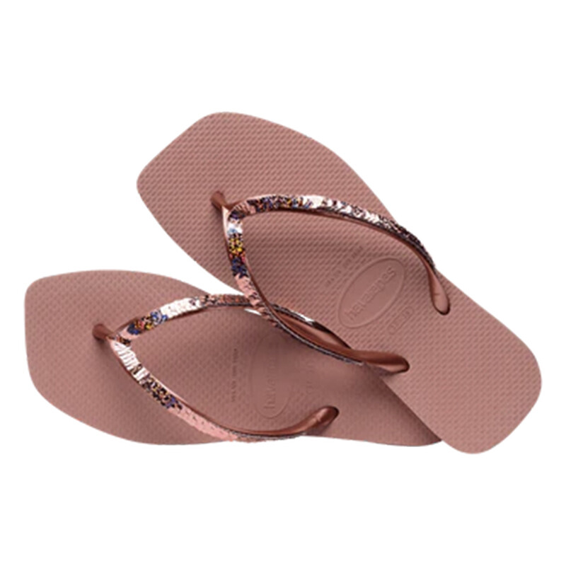 Ojotas Havaianas Slim Square Magic Sequin Rosado