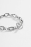 Pulsera cadena acero plateado