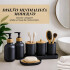 Set De Baño Accesorios Juego De 7 Piezas Dispenser Jabonera IMBACK Color Negro Set De Baño Accesorios Juego De 7 Piezas Dispenser Jabonera IMBACK Color Negro
