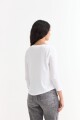 Remera manga 3/4 cuello bote BLANCO