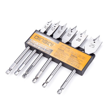 DINGQI JUEGO 6 MECHAS PARA MADERA 10-12-16-18-20-25 MM Dingqi Juego 6 Mechas Para Madera 10-12-16-18-20-25 Mm