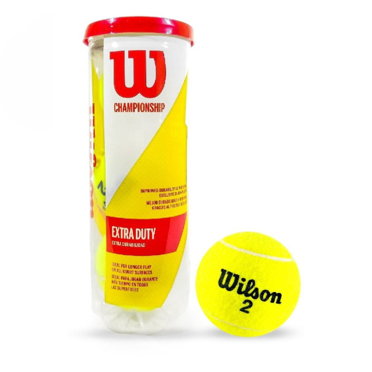 Tubo de pelotas de tenis Wilson Extra duty 