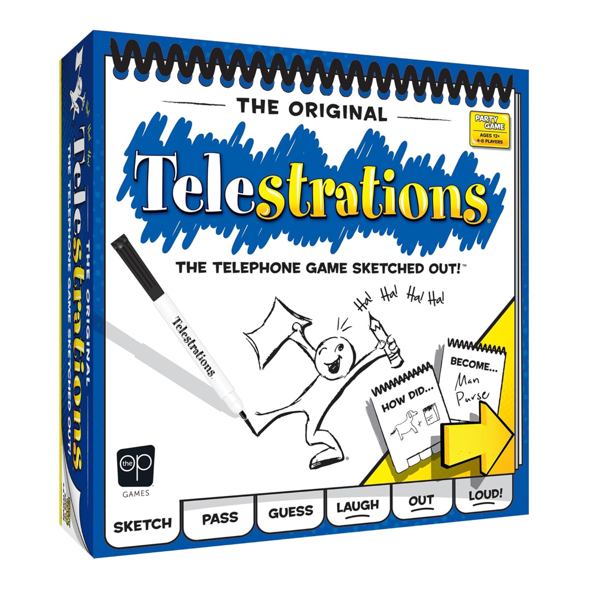 Usaopoly - Juego de Mesa Telestrations - +12. 4 - 8 Jugadores. Idioma Español. 
