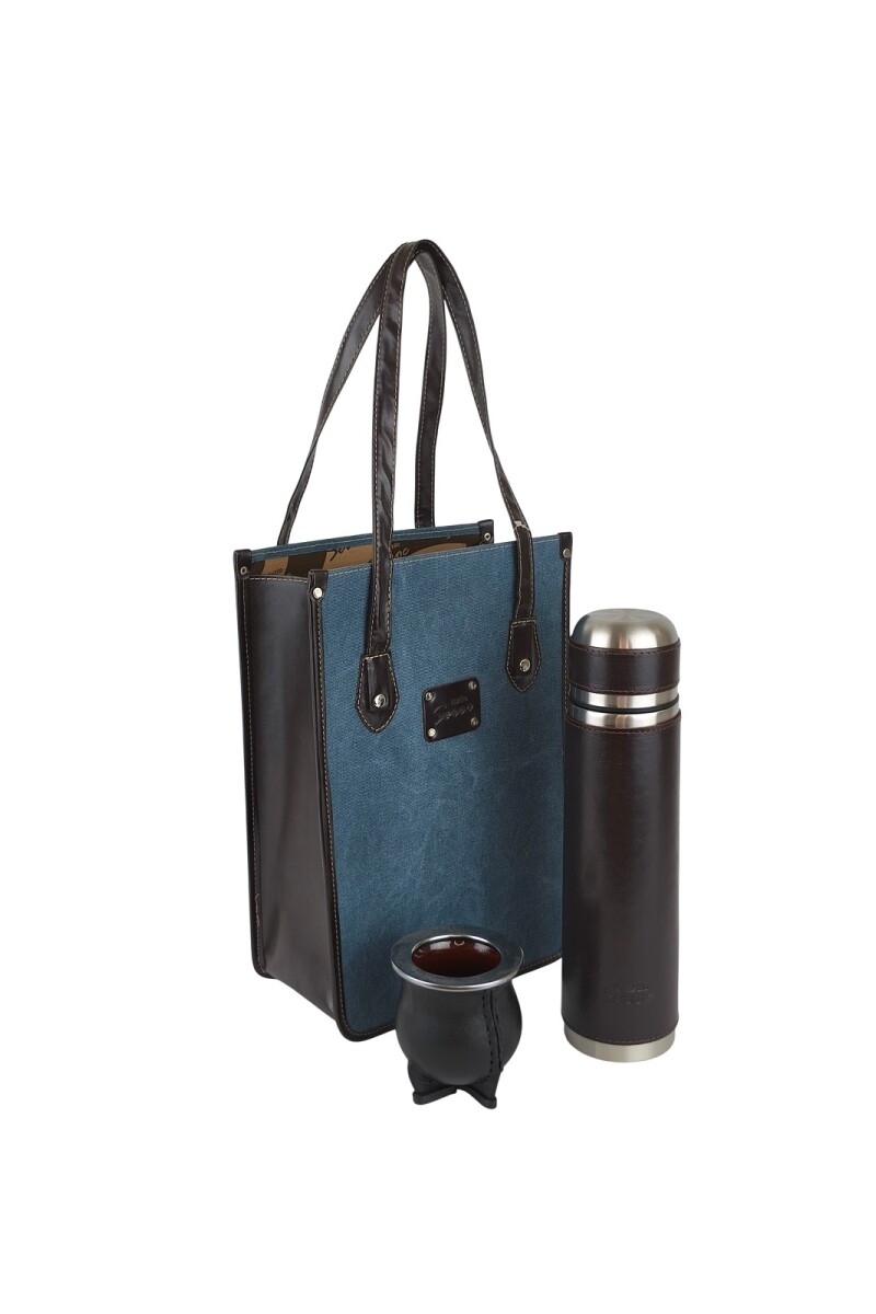 Set matero matera tipo bolso Azul