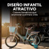 Bicicleta infantil Shengdi Rodado 16 Canasto Parrilla Hadas Celeste 1