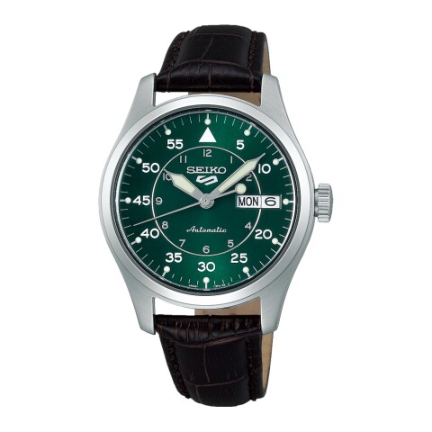 Reloj automático Seiko 5 Sports SRPJ89K1 para hombre con correa de cuero Verde