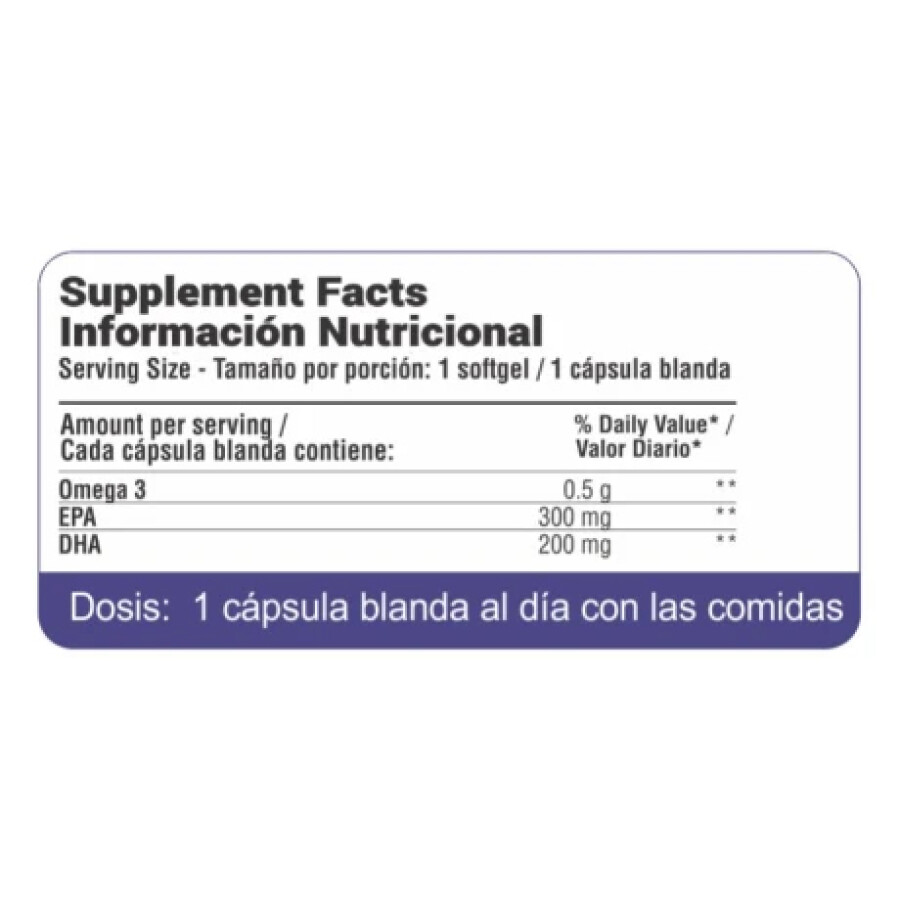 Suplemento Qualivits Super Omega 3 Fish Oil 1000mg x 60 caps. Beige Natural