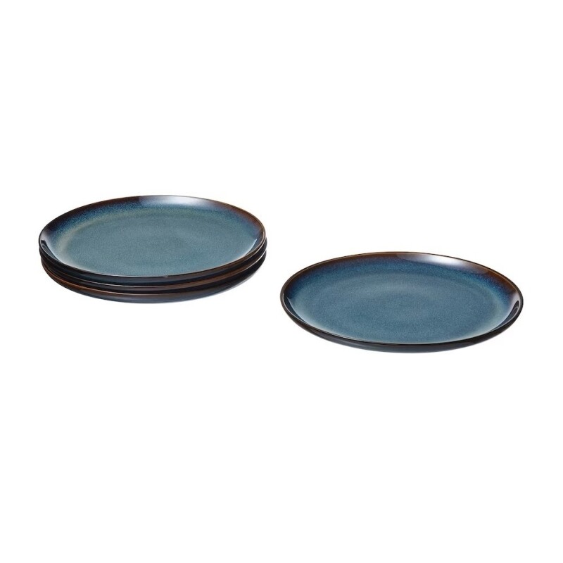Plato de Postre de Cerámica Organic Azul 19,5 cm PLATO DE POSTRE CERAMICA D19.5CM ORGANIC AZUL