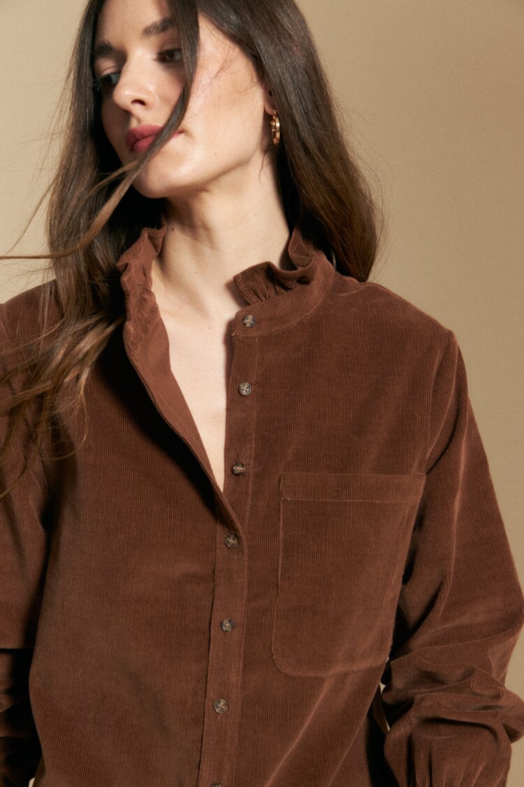 CAMISA MELLENY Marrón Corteza