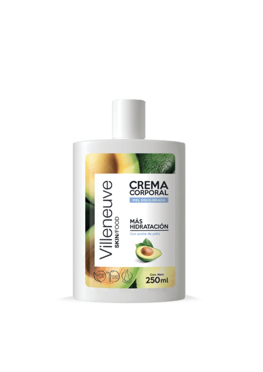 CREMA CORPORAL VILLENEUVE 250 ML PALTA HIDR & REF. EQUILIBRIO 