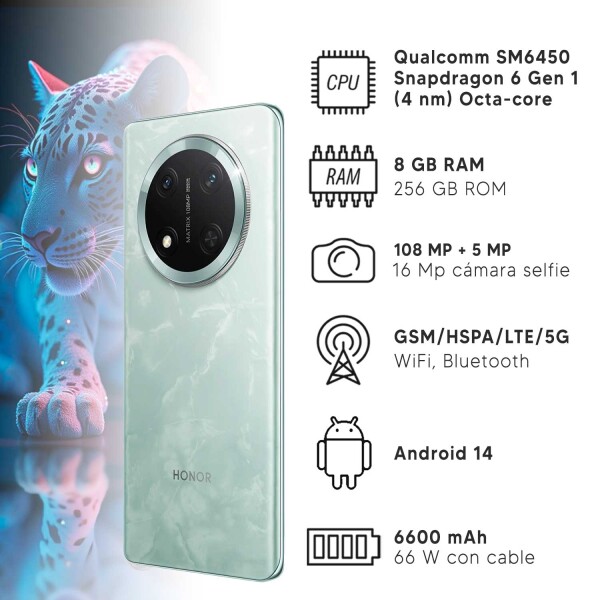 Honor Magic 7 Lite 8/256gb 5g + Regalo VERDE